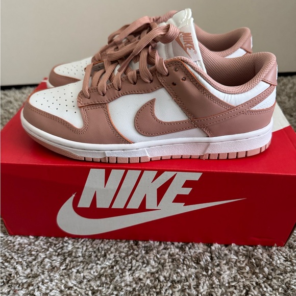 Womens Nike Dunk “Rose Whisper” Low-Top Sneakers - Picture 2 of 6